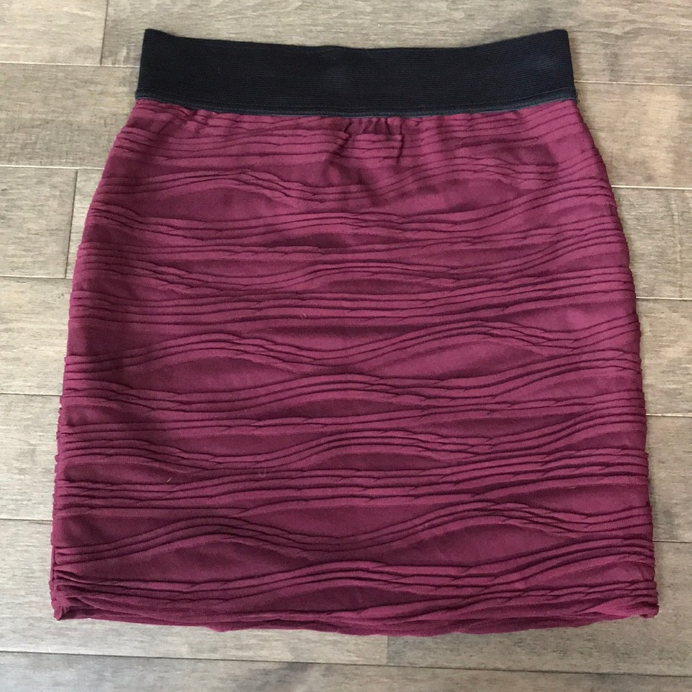 New F21 Burgundy miniskirt